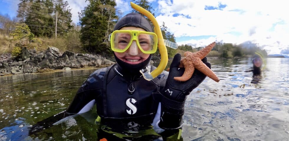 Snorkeler at The Mountain Point Snorkeling Adventure